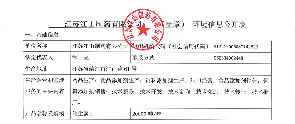 ​江山制药2025年环境信息公开